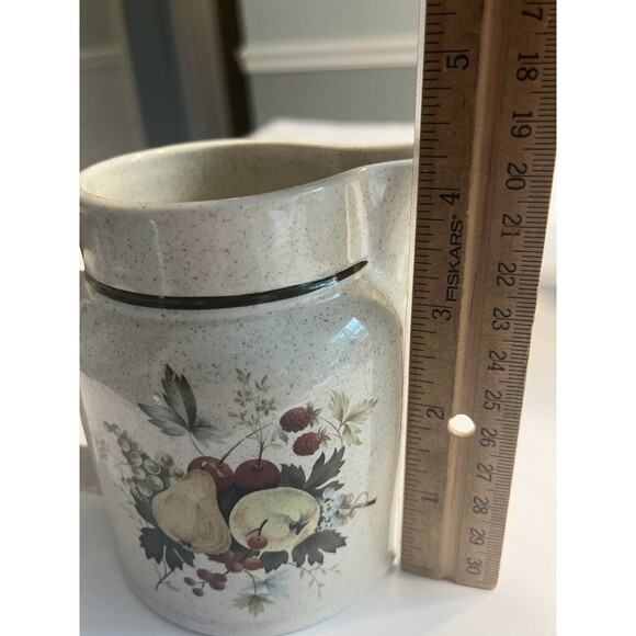 Royal Doulton Cornwall Apples Pears Coffee Pot Creamer Sugar Bowl Lid England - Picture 11 of 16